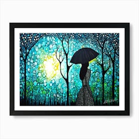 Walking In The Air - Happy In The Rain Art Print