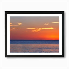 Sunset Over The Ocean Art Print