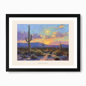 Western Sunset Landscapes Sonoran Desert 3 Poster Art Print