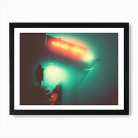 Foggy Cyberpunk Night Art Print