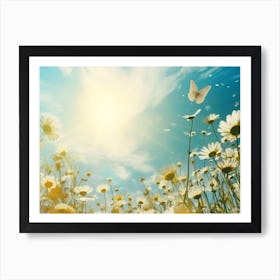 Daisies In The Meadow 2 Art Print