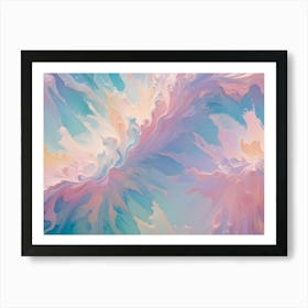 A Vibrant, Abstract Image Of Swirling, Colorful Paint, Creating A Sense Of Motion And Energy Art Print