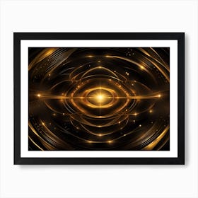 Golden Rays Of Light Art Print