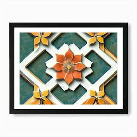 Tile Mosaic Art Print