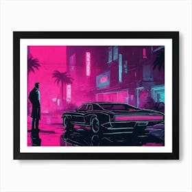 Neon Cityscape Art Print