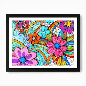 Colorful Flowers 3 Art Print