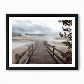 Wooden Walkway Hot Spring Art Print