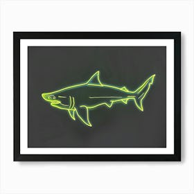 Neon Lime Dogfish Shark 4 Art Print