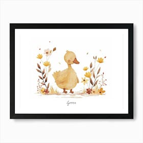 Little Floral Goose 2 Poster Art Print