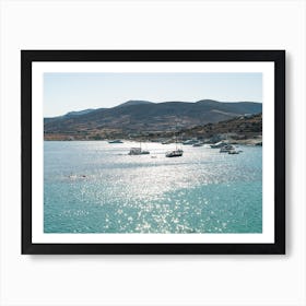 Shimmering Sun over Kimolos Island Art Print