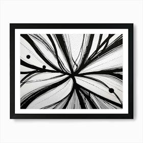 Black And White Flower Art Print