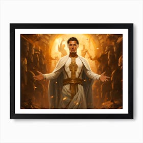 Cristiano Ronaldo Egyptian King Art Print