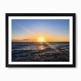 Sunset On The Beach In Ibiza (Spain Series) Art Print