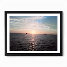 Sunset From A Cruise Ship Art Print