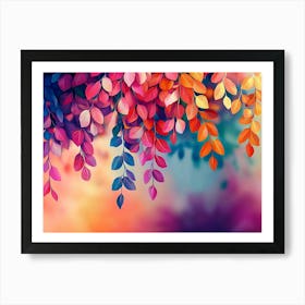 Colorful Leaves 4 Art Print