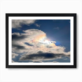 Sun Shining Through Clouds Photo Art Print