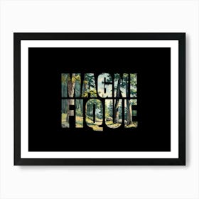 Magnifique Poster Retro Mountains Illustration 2 Art Print