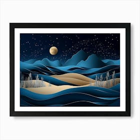 Night Landscape 1 Art Print