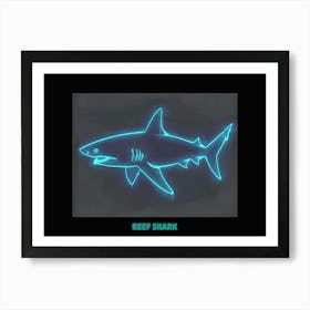 Neon White Tip Reef Shark 3 Poster Art Print