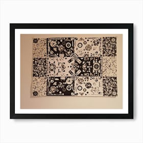 Black And White Abstract Painting 1 Art Print