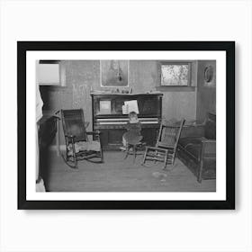 Living Room In Farm Home Of John Frost, Part Owner Of 135 Acres Of Semi Marginal Land In Tehama County Art Print