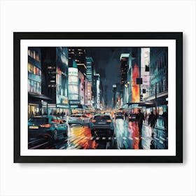 Night In New York City Art Print