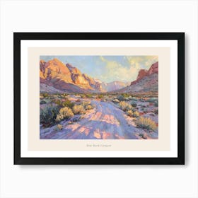 Western Sunset Landscapes Red Rock Canyon Nevada 2 Poster Art Print