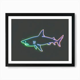 Neon White Tip Reef Shark 5 Art Print