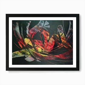 A kiss of darkness in delicate petals 1 Art Print