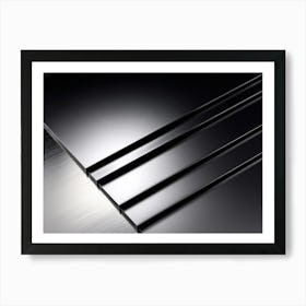 A Digital Render Illustrating An Abstract Design Made On A Metallic Alloy Sheet Catching The Indust (4) Art Print