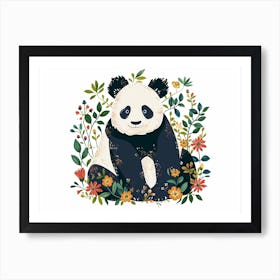 Little Floral Giant Panda 1 Art Print