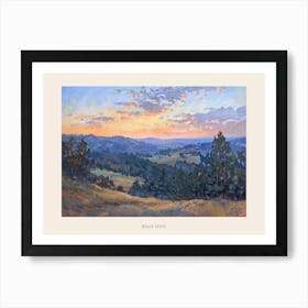 Western Sunset Landscapes Black Hills South Dakota 2 Poster Art Print