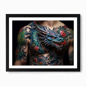 New Traditional Dragon Tattoo Art Print