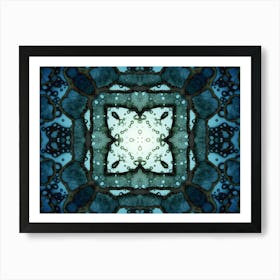 Blue Star Watercolor And Alcohol Ink Art Print