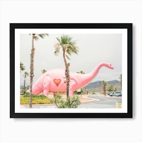 Cabazon Love You Pink Dinosaur Art Print