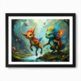 Rainbow Creatures #5 Art Print