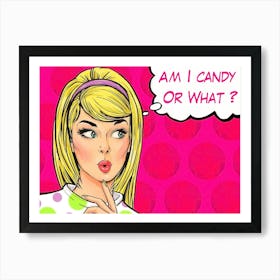 Pop Art Candy Girl Art Print