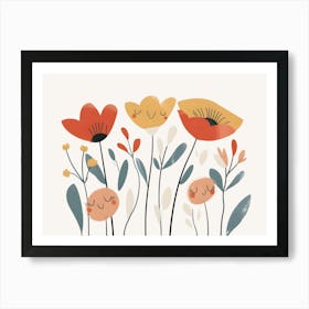 Flowers In The Garden Kids and Nursery Art Print