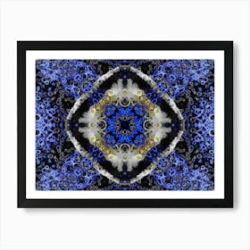 Blue Flower Pattern Art Print