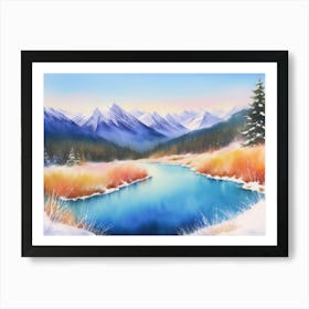 The Icy Path: A Winter Journey 4 Art Print