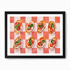 Bruscetta Pink Checkerboard 1 Art Print