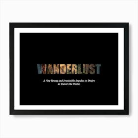 Wanderlust Poster Retro Woods Illustration 3 Art Print