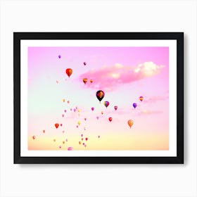 Air Balloon Festival - Pink Sky Art Print