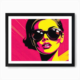 Girl In Sunglasses Woman Pop Art Art Print