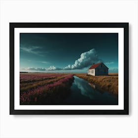 House In The Field Art Print