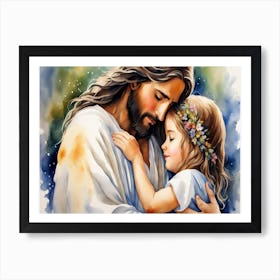 Jesus S Embrace 2 Art Print