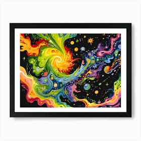 Galaxy Painting 5 Art Print