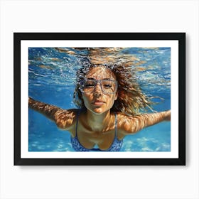 Woman Swimming 7 Art Print