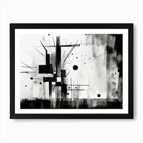 Mystery Abstract Black And White 1 Art Print
