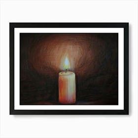 Candle drawing Art Print